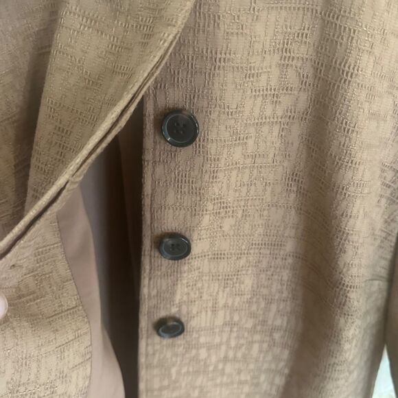 Chico’s Mid Length Jacket Dark Tan Size Chicos 1 Size 8 - 10 - Picture 6 of 9